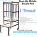 2 Tread Mobile Hop Up Smart Pod 2.2m Enclosed Guardrail Podium Platform Steps Loops