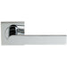 PAIR Flat Rectangular Bar Lever on Square Rose Concealed Fix Polished Chrome Loops