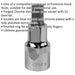 9mm Forged Hex Socket Bit - 1/2" Square Drive - Chrome Vanadium Wrench Socket Loops