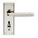 4x PAIR Round Bar Lever on Bathroom Backplate 150 x 50mm Polished & Satin Nickel Loops