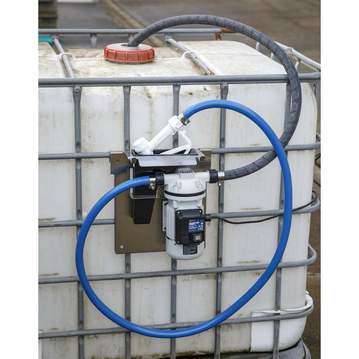 IBC Pump Mounting Bracket - Delivery Nozzle Holder & Drip Tray - Hanging Bracket Loops