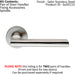 2x PAIR Straight Smooth Round Bar Handle on Round Rose Concealed Fix Satin Steel Loops