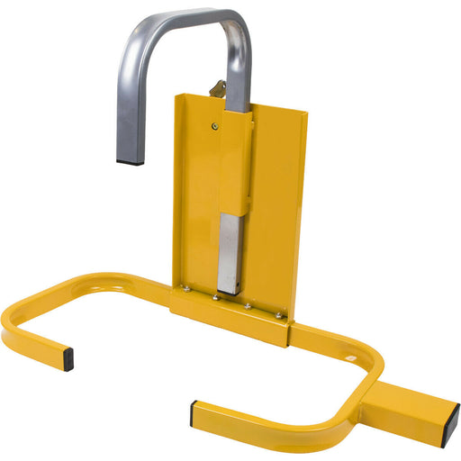 Heavy Duty Wheel Clamp - Lock & Key - High Vis Yellow - Vehicle Security Clamp Loops