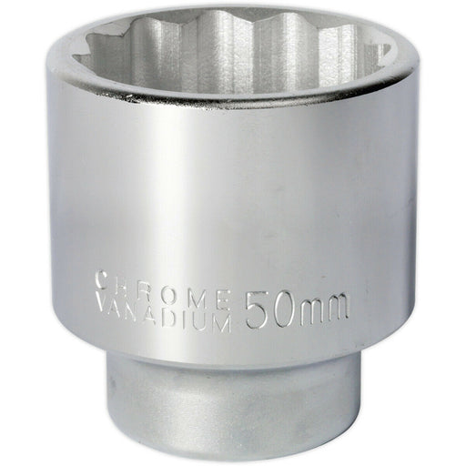 50mm Forged Steel Drive Socket - 3/4" Square Drive - Chrome Vanadium Socket Loops