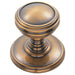 Ringed Tiered Cupboard Door Knob 25mm Diameter Bronze Cabinet Handle Loops