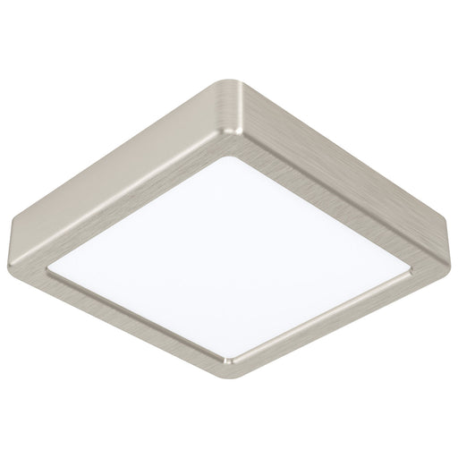 Wall / Ceiling Light Satin Nickel 160mm Sqaure Surface Mounted 10.5W LED 3000K Loops