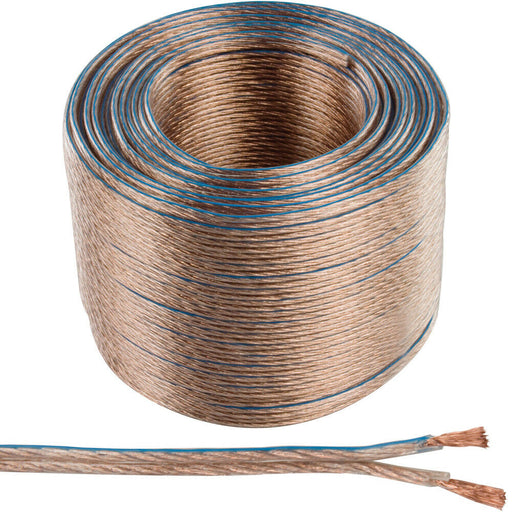 100m OFC COPPER Speaker Cable 16AWG 1.4mm² Stranded 2 Core Figure 8 Audio Wire