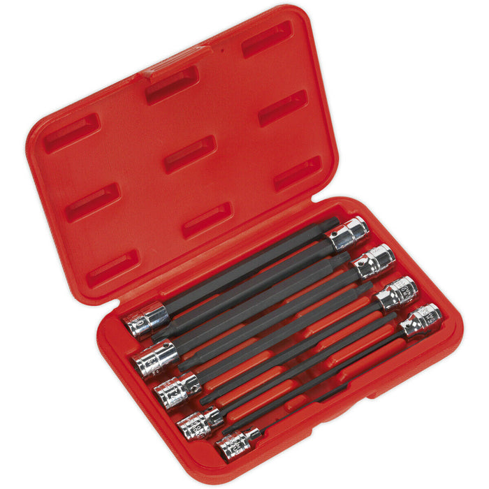 9pc TRX Star Socket Bit Set 3/8" Square Drive - T10 to T50 - 150mm Long Shaft Loops