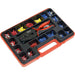 Ratchet Crimping Tool Kit - Steel Jaws - Insulated Grip - 500 Assorted Terminals Loops