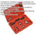 5 Piece Ignition Coil Puller Set - Long Shaft - T-Handle - Fast Removal Tool Loops