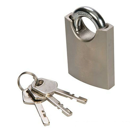 50mm Shrouded Shackle Padlock Security Keyed Safe Lock Gate Toolbox Luggage Loops