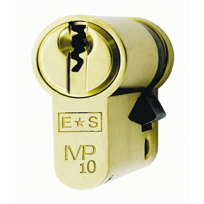 42mm Euro Single Cylinder Lock Master Key 10 Pin Polished Brass Door Lock Loops