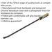 610mm Heavy Duty 25° Pry Bar with Hammer Cap - Hardened Steel Shaft - Soft Grip Loops