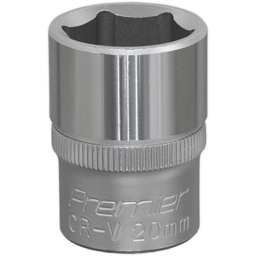 20mm Steel Drive Socket - 1/2" Square Drive - Chrome Vanadium Wrench Socket Loops