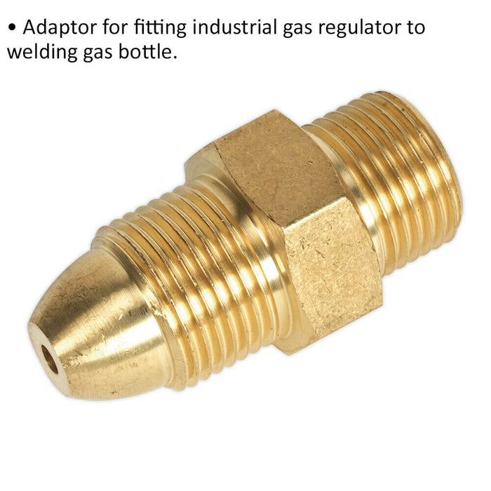 Bull Nose Adaptor - Industrial Gas Regulator Fitting - Welding Bottle Adaptor Loops