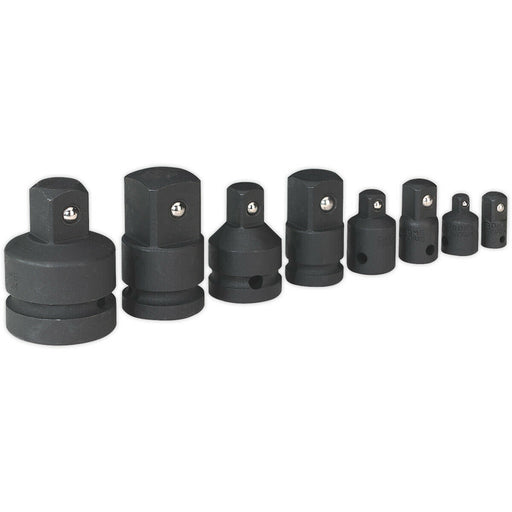 8 Piece Impact Socket Adaptor Set - Drop Forged Steel - Corrosion Resistant Loops