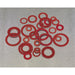 600 Piece Fibre Washer Assortment - Various Sizes - Partitioned Storage Box Loops