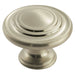 2x Round Ringed Pattern Door Knob 32mm Diameter Satin Nickel Cabinet Handle Loops