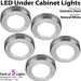 5x 2.6W LED Kitchen Cabinet Surface Spot Lights & Driver Steel Natural White Loops
