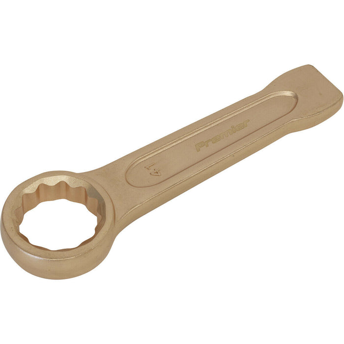 41mm Ring End Slogging Spanner - Non-Sparking - Short Profile Striking End Loops