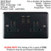 5 PACK 2 Gang Double UK Plug Socket MATT BLACK 13A Switched Power Outlet Loops