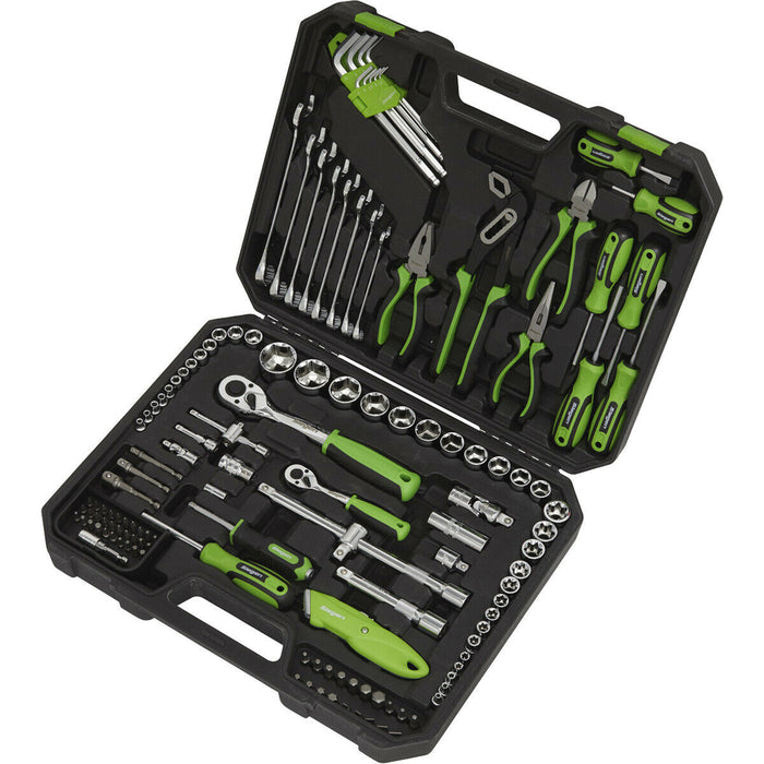 135pc Mechanics Tool Kit - Socket Set - Screwdriver Pliers Spanner Hex Key & Bit Loops