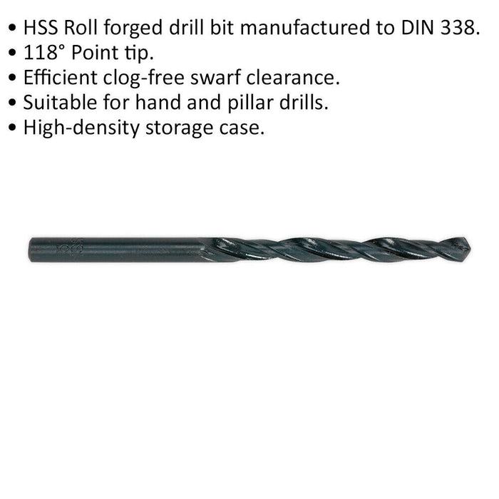 10 PACK 9mm Roll Forged HSS Drill Bit - Suitable for Hand and Pillar Drills Loops