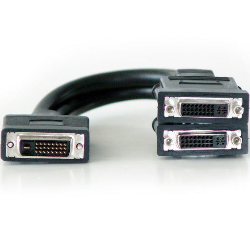 DVI D Male To 2x DVI I Female Y Splitter Cable Adapter 2 Port Way Video Monitor Loops