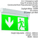 4 in 1 Fire Exit Emergency Ceiling / Wall Pendant Light 1W LED Suspended Escape Loops