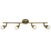 LED Adjustable Ceiling Spotlight Antique Brass Quad GU10 Kitchen Bar Downlight Loops