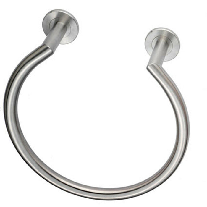 Round Bar Open Towel Ring Concealed Fix 90.5mm Proj Stainless Steel Loops
