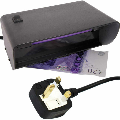 Bank Money Pound Note UV Checker Tester Fraud Counterfeit Fake/Real Scanner Loops