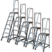1.2m Heavy Duty Single Sided Fixed Step Ladders Handrail Platform Safety Barrier Loops