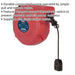15m Retractable Cable Reel System - 1 x 230V Plug Socket - Pull & Release Action Loops