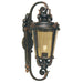 Outdoor IP44 Wall Light Old Carriage Style Steel Weathered Bronze LED E27 150W Loops