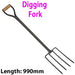 Heavy Duty 990mm Digging 4 Prong Fork MYD Handle Muck Plant Garden Hay Landscape Loops