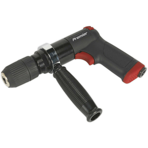 Reversible Air Operated Drill with 13mm Keyless Chuck - 1/4" BSP Inlet - 800 RPM Loops