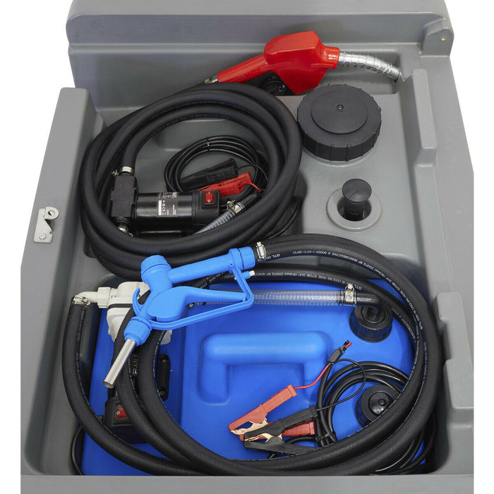 400L / 50 L Portable Combi Fuel Tank - Suitable for Diesel & AdBlue - 12V Pump Loops