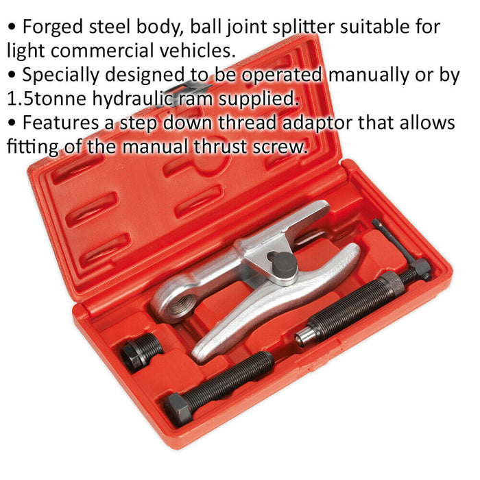 Light Commercial Hydraulic / Manual Ball Joint Splitter Tool Set - 47mm Jaw Loops