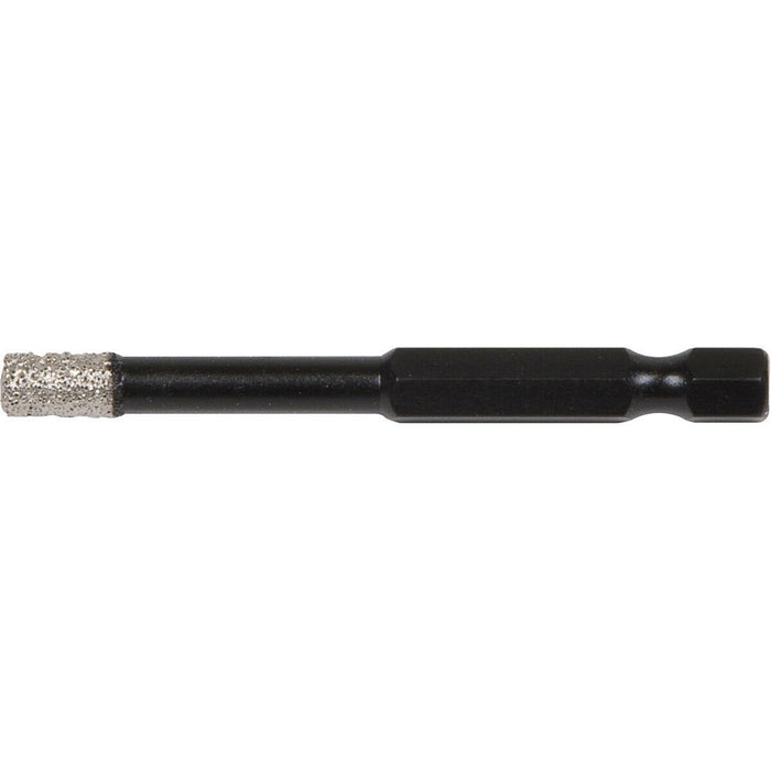 6mm Vacuum Brazed Diamond Drill Bit - Hex Shank - Suitable For Use With Drills Loops
