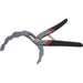 Self-Adjusting Angled Oil Filter Pliers - 60mm to 120mm Capacity - Serrated Jaws Loops