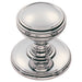 2x Ringed Tiered Cupboard Door Knob 30mm Diameter Polished Chrome Cabinet Handle Loops