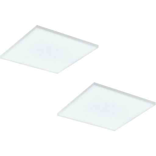 2 PACK 450mm Sleek Ceiling Light White Slim Square Low Profile 20W LED 4000K Loops