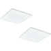 2 PACK 450mm Sleek Ceiling Light White Slim Square Low Profile 20W LED 4000K Loops