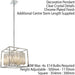 Hanging Ceiling Pendant Light Chrome & Crystal Gorgeous Modern Square Box Shade Loops