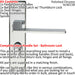Door Handle & Bathroom Lock Pack Chrome Modern Straight Thumb Turn Backplate Loops