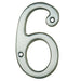 Satin Chrome Door Number 6/9 75mm Height 4mm Depth House Numeral Plaque Loops