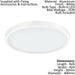 2 PACK Wall / Ceiling Light White 400mm Round Surface Mounted 25W LED 4000K Loops