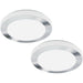 2 PACK Wall Flush Ceiling Light Colour White Chrome Shade White Plastic LED 16W Loops