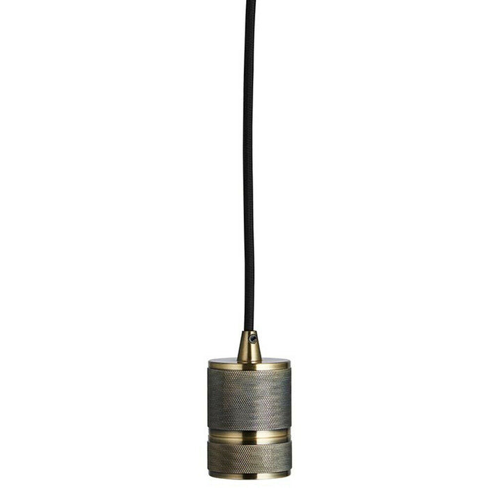 Ceiling Pendant Light Antique Brass Plate 60W E27 Dimmable Cable Set Loops